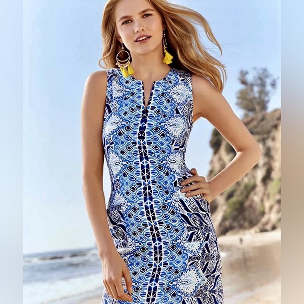 Lilly Pulitzer Kelby Stretch Shift Dress Mermaid's Tail 8